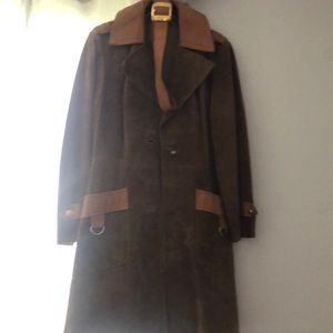 1960’s Tan Suede Leather belted Coat